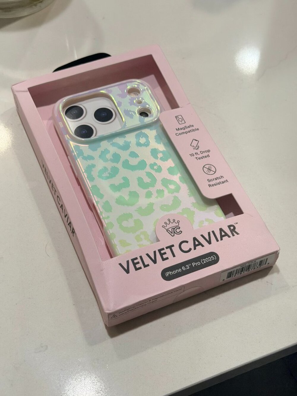 Velvet Caviar White Opal Leopard iPhone Case - iPhone 6.3" Pro (2025) - New in B